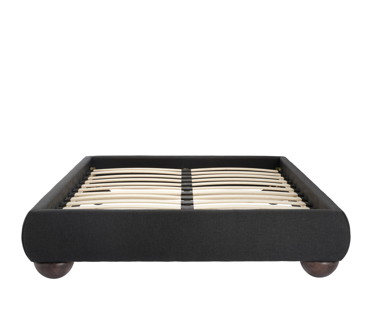 Soller Deep Charcoal Tweed King Size Bed