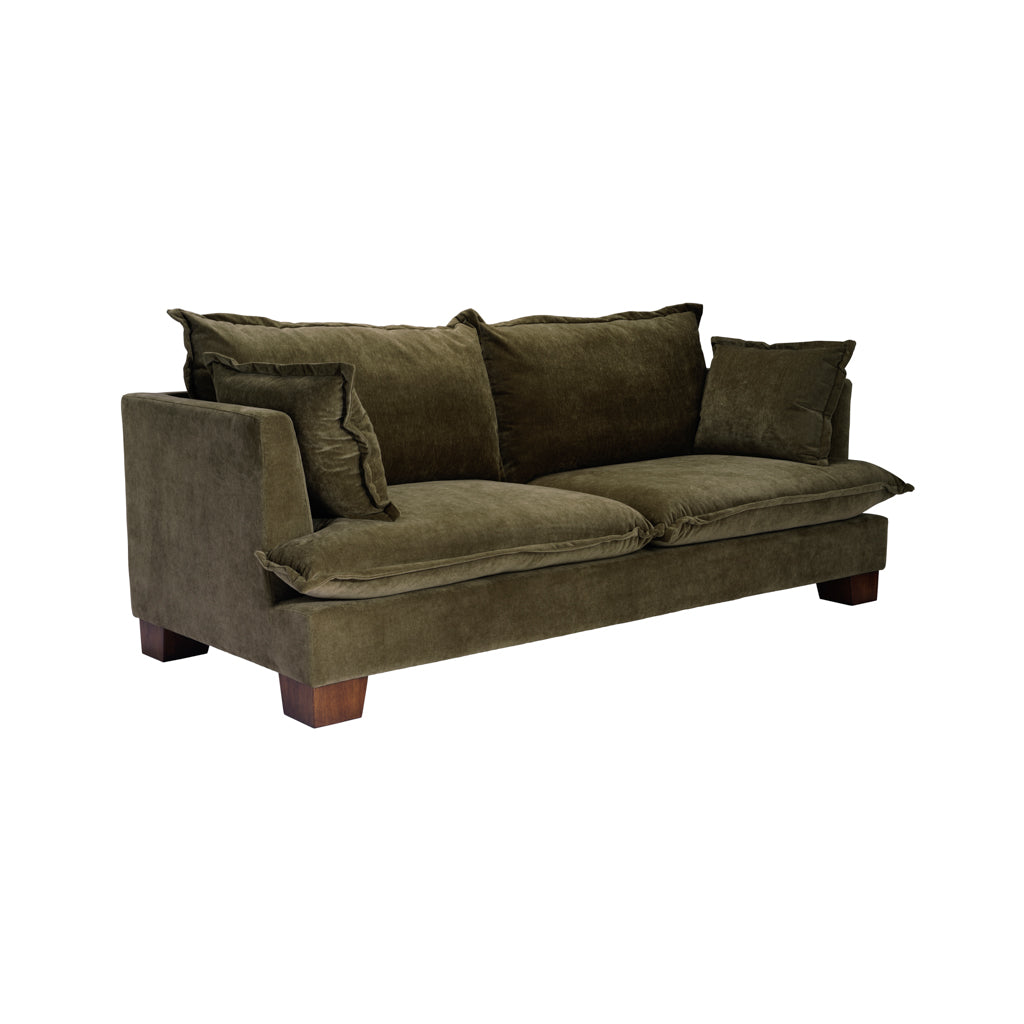 Suffolk Olive Green Chenille Sofa | 3 Seater