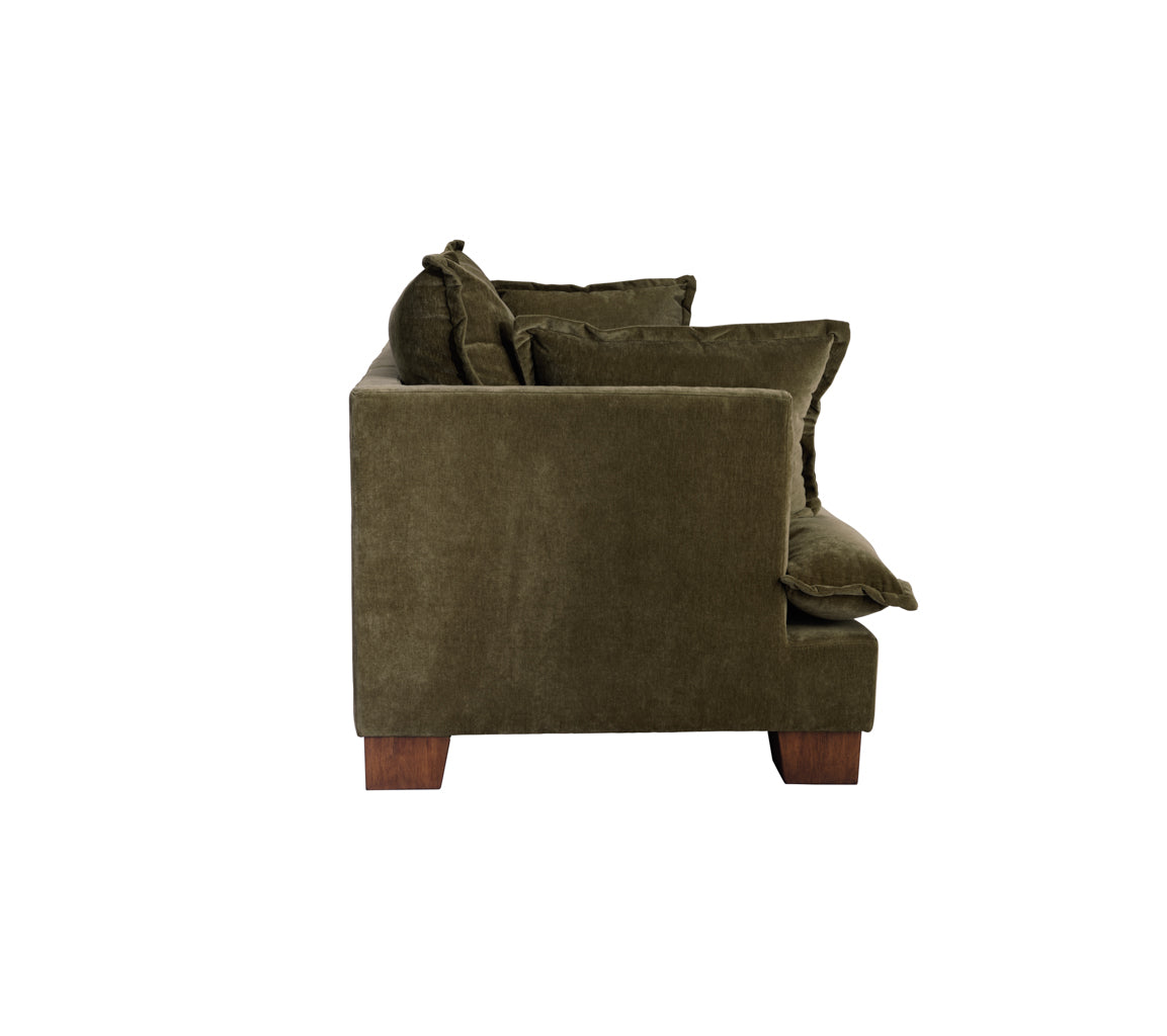 Suffolk Olive Green Chenille Sofa | 3 Seater
