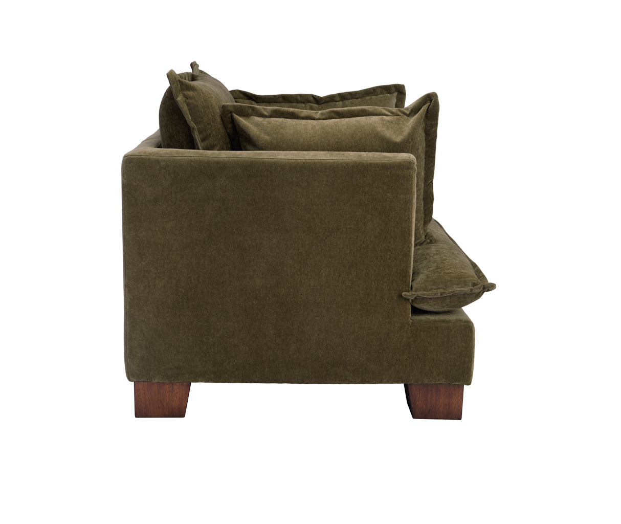 Suffolk Olive Green Chenille Armchair