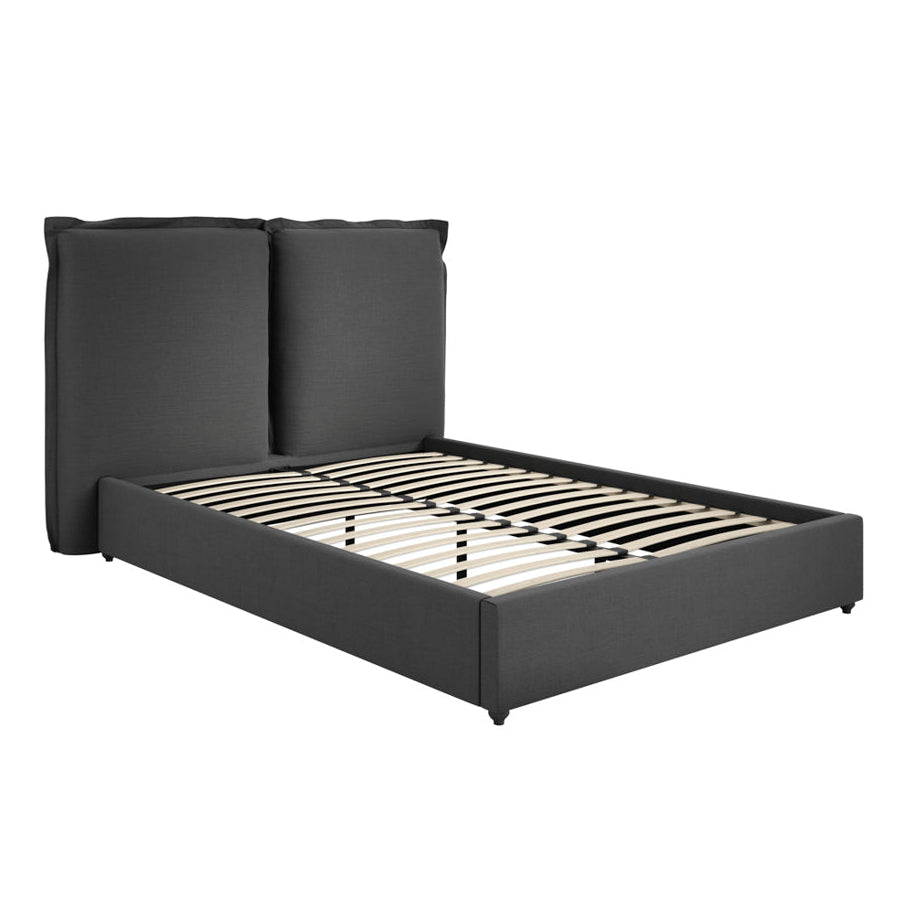 Sunday Deep Grey Linen Double Bed