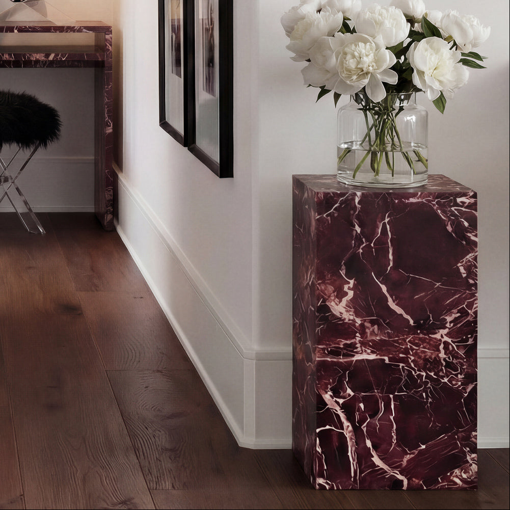 Sur Rosso Levanto Red Marble  Small Pedestal