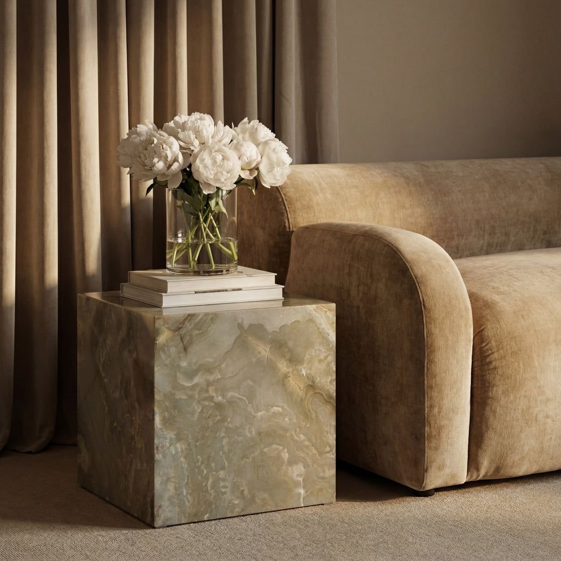 Sur Sage Onyx Side Table lifestyle