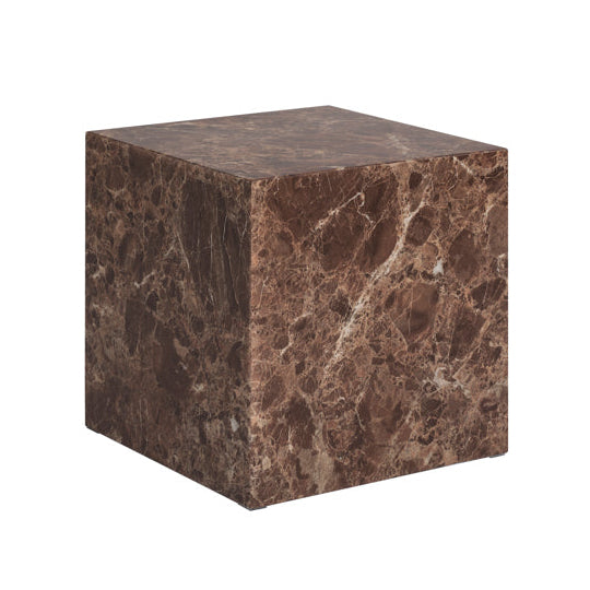 Sur Brown Emperador Side Table