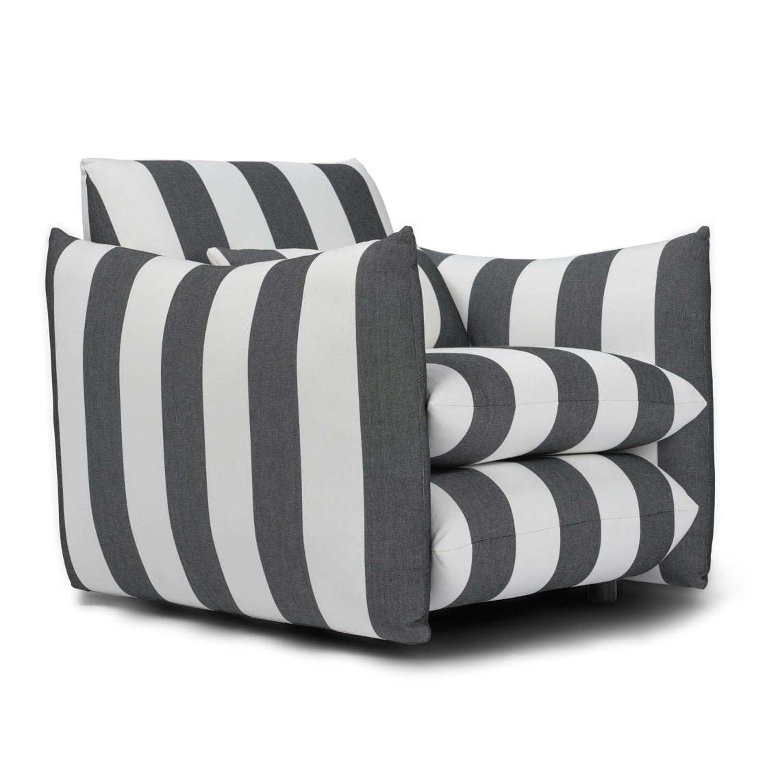 Sycamore Black and White Thick Stripe Chair