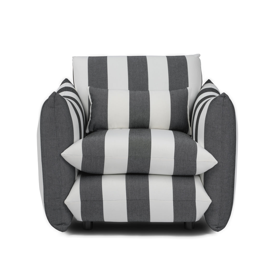 Sycamore Black and White Thick Stripe Chair