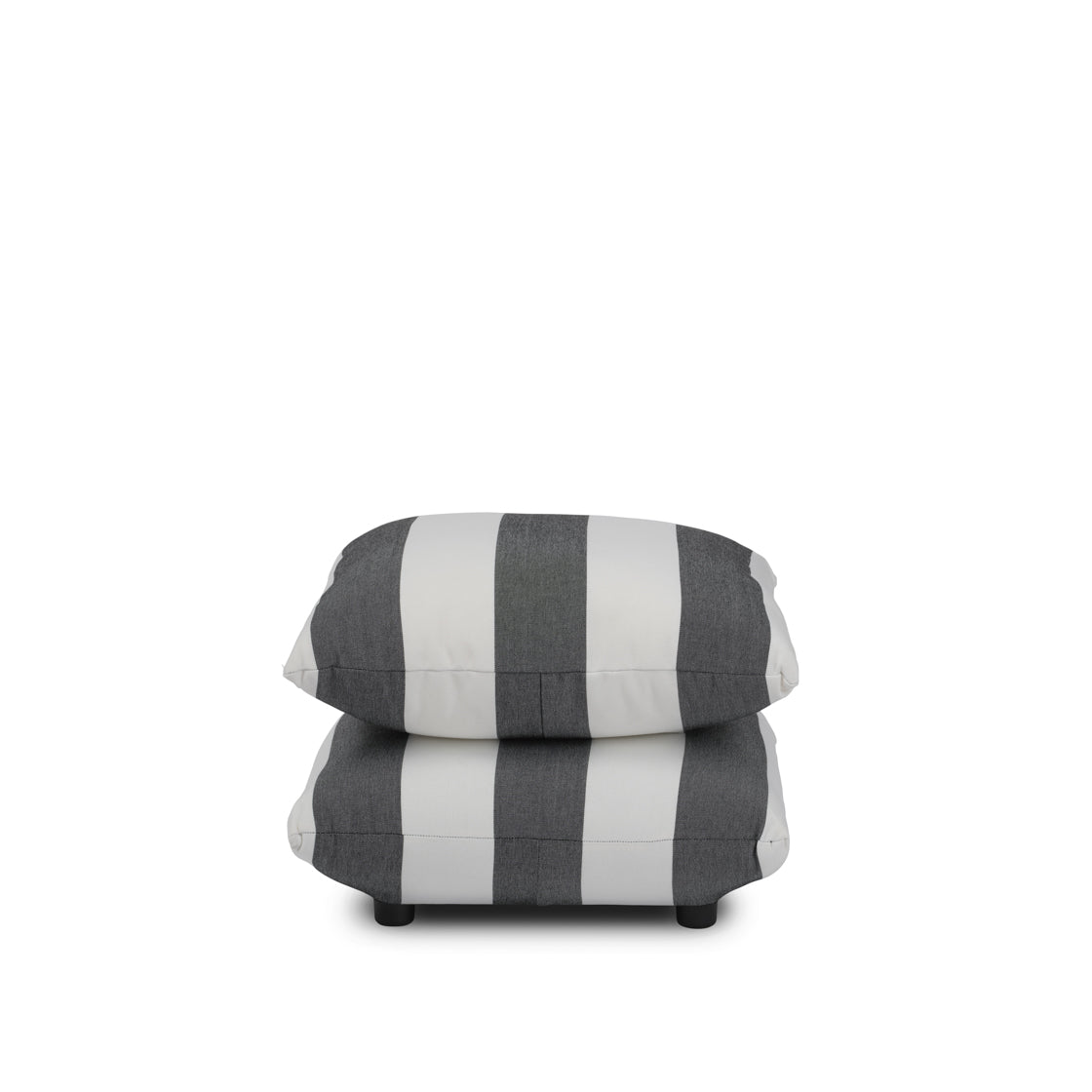 Sycamore Black and White Thick Stripe Pouffe