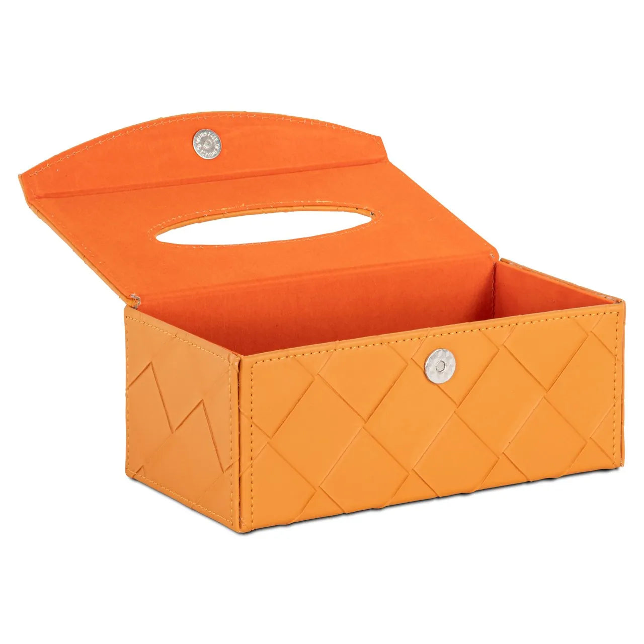 Richmond Interiors Molly Orange Faux Leather Tissue Box