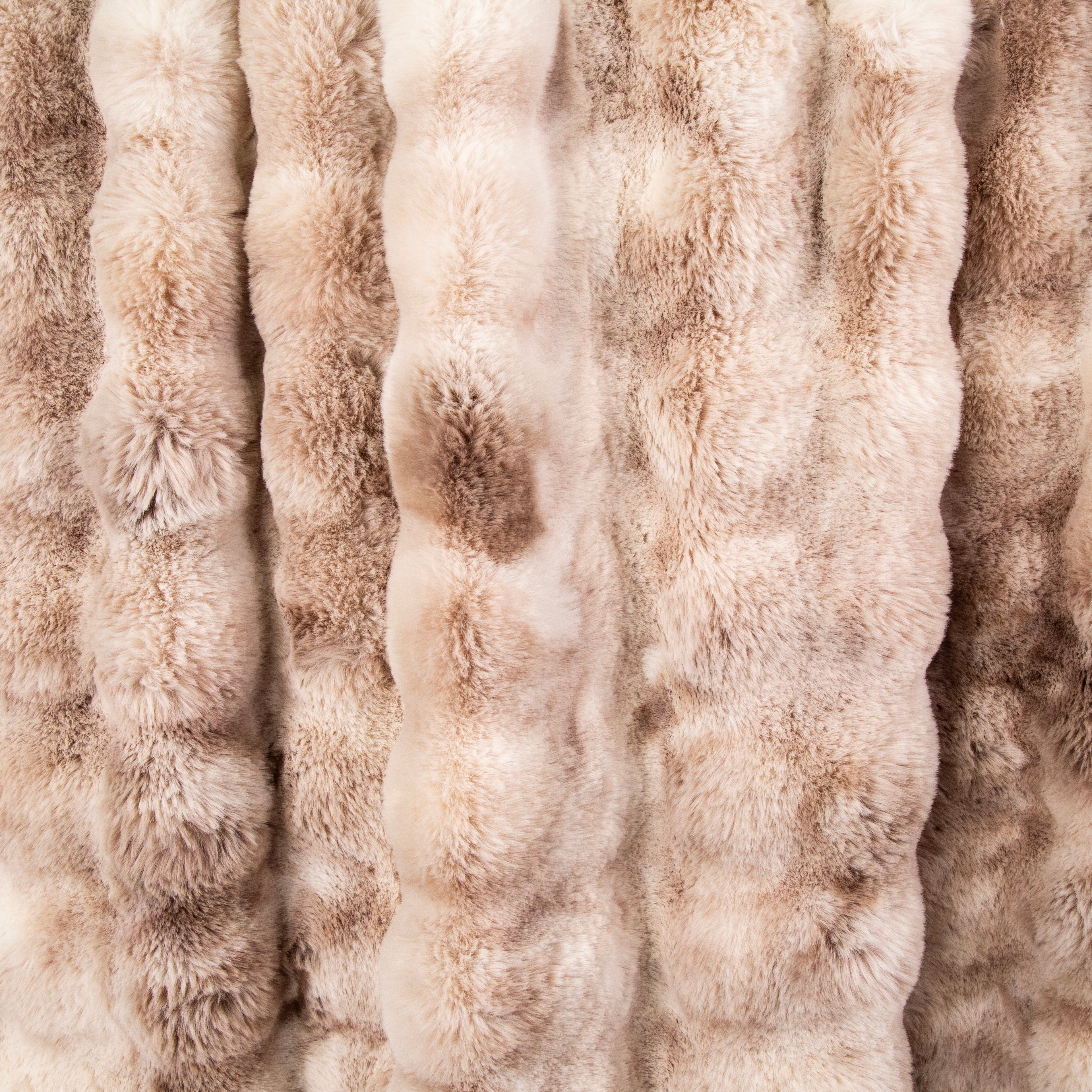 Malini Bermondsey Luxury Natural Textured Faux Fur Throw