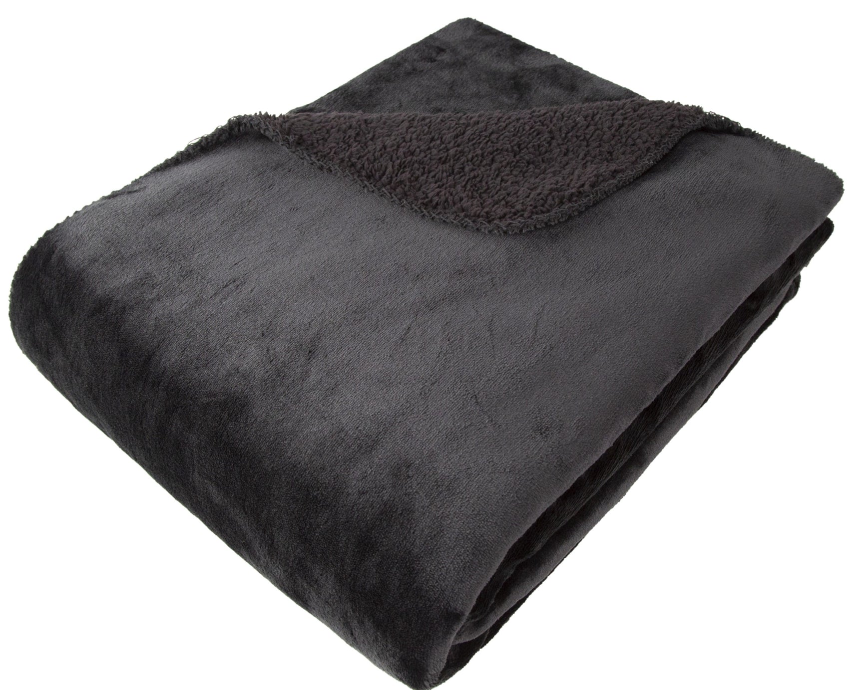Malini Cosy Black Softest Fleece Throw