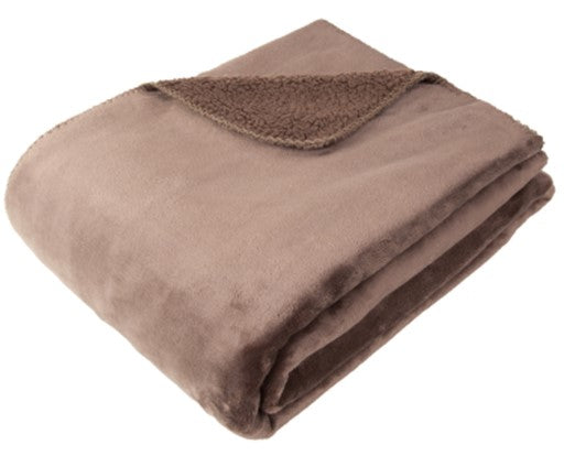 Malini Cosy Softest Fleece Coffee Brown Throw - CLEARANCE