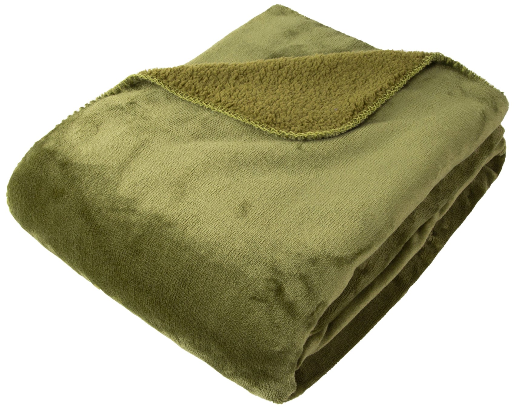 Malini Cosy Softest Fleece Olive Green Throw