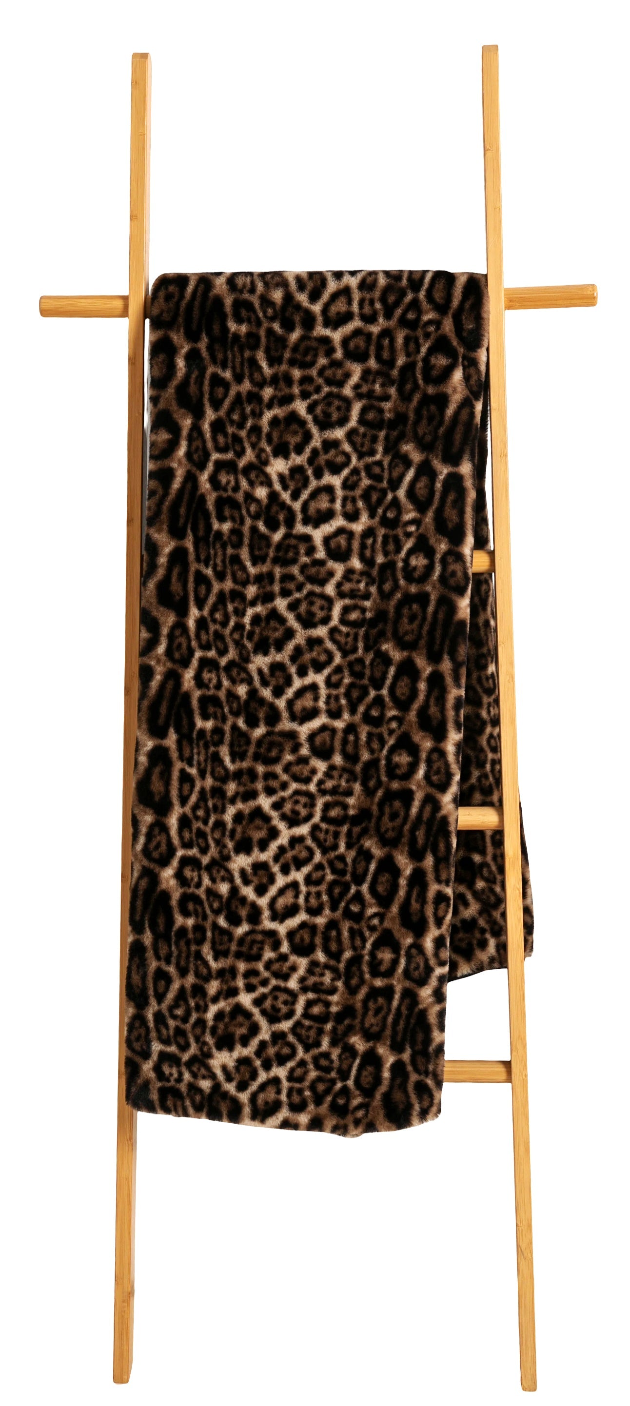 PM FAUX LEPOARD FUR WITH BLACK REV 130 X 170
