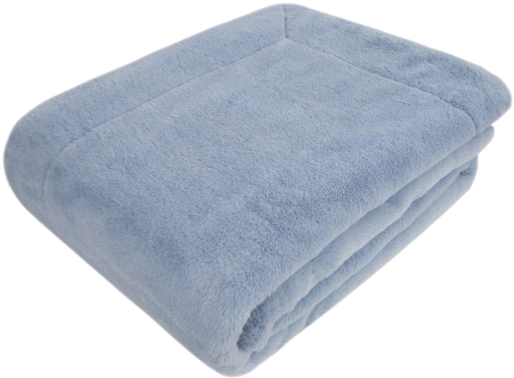 Malini Mia Faux Rabbit Baby Blue Throw