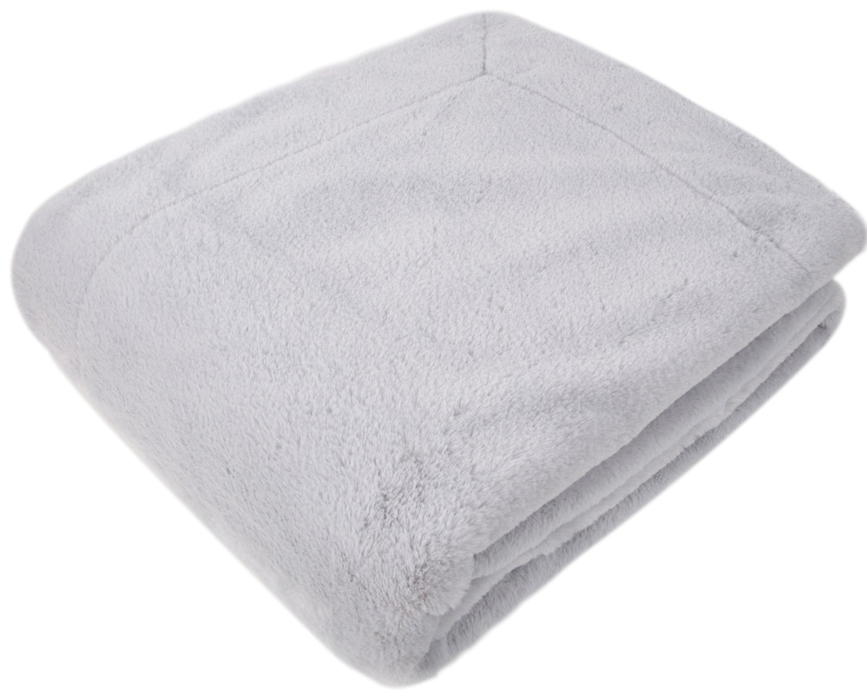 Malini Mia Faux Rabbit Silver Throw