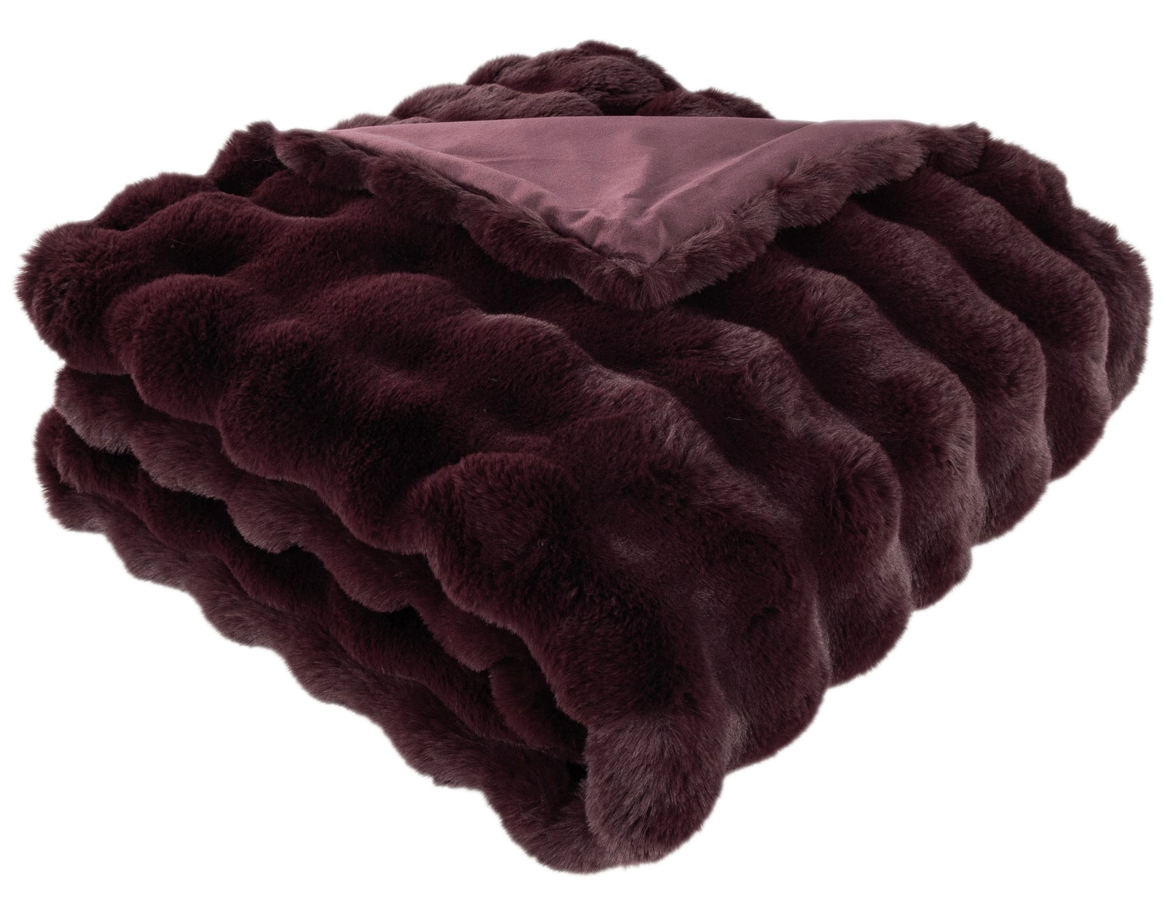 Malini Soft Bubble Thr In Faux Rabbit Aub Throw 150x200