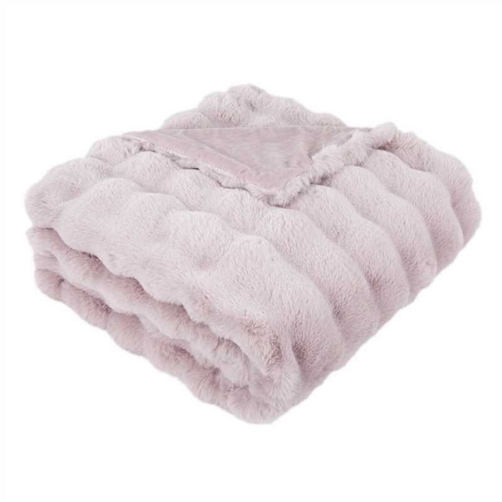 SOFT  BUBBLE THR IN FAUX RABBIT BABYPINK 150 X 200