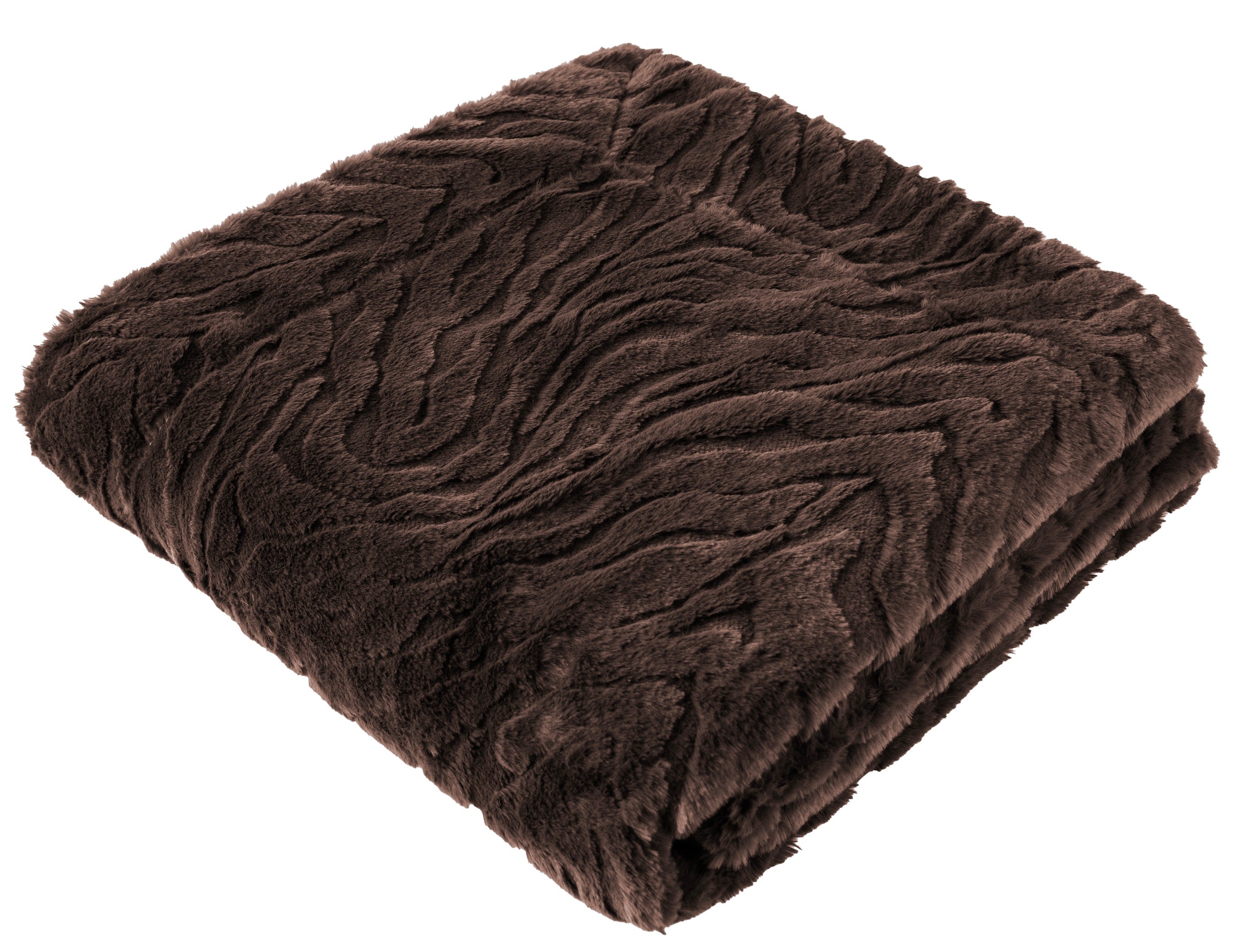 PM FAUX FUR THROW CHOC 130 X 170