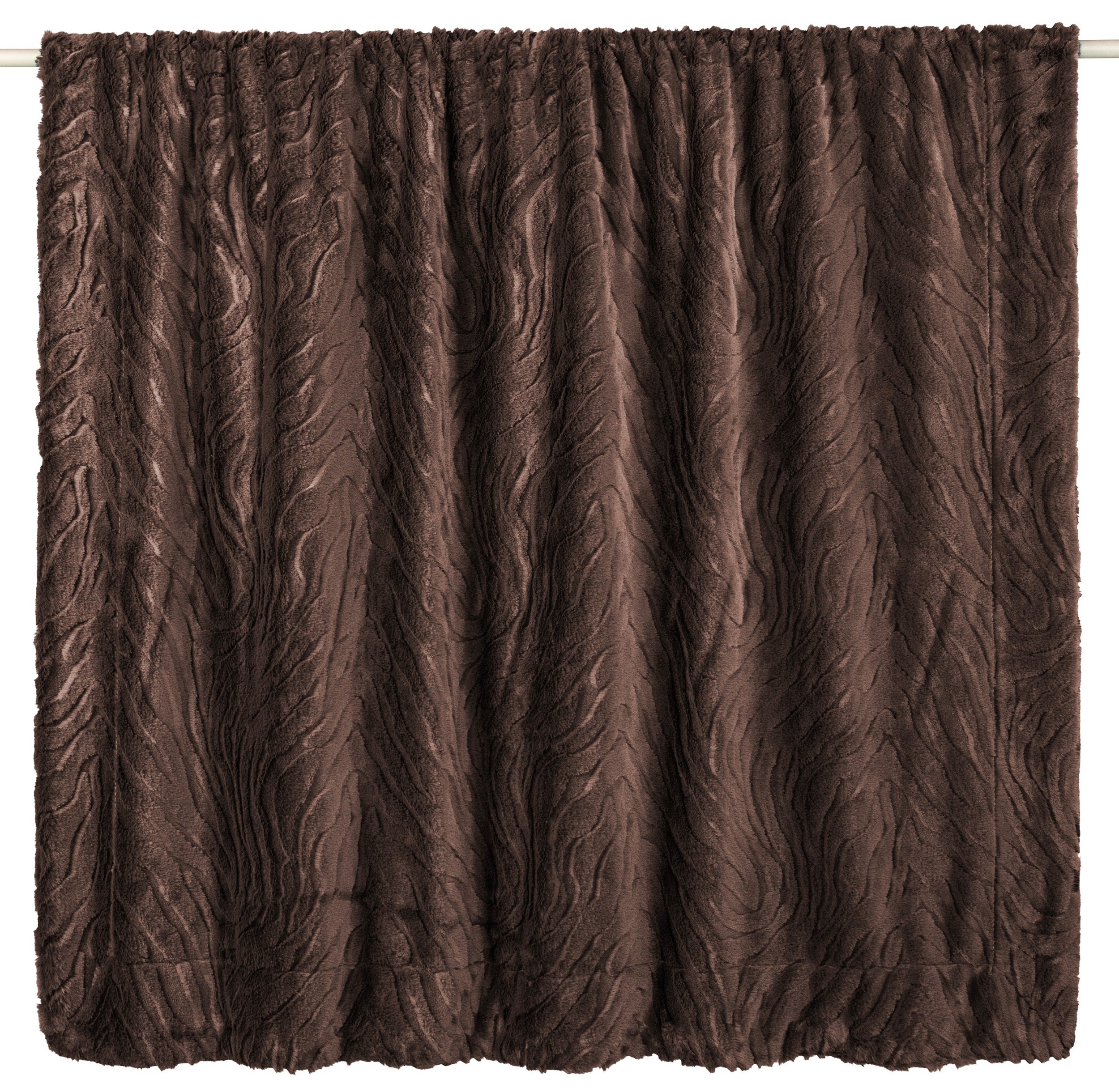 PM FAUX FUR THROW CHOC 130 X 170
