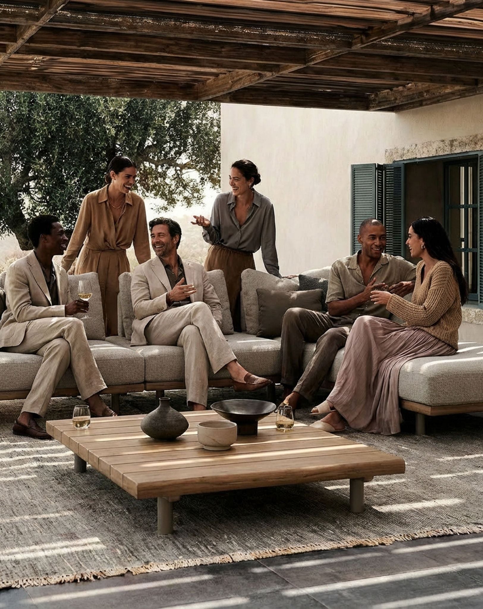 Tilt Modular Lounging Sofa Set with Coffee Table