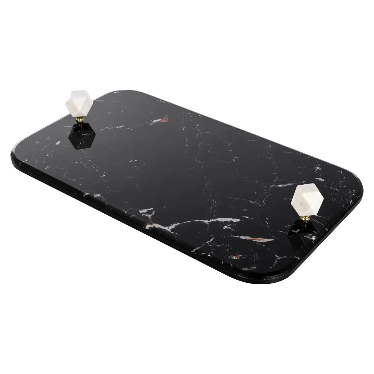 Richmond Interiors Yaya Black Marble Tray