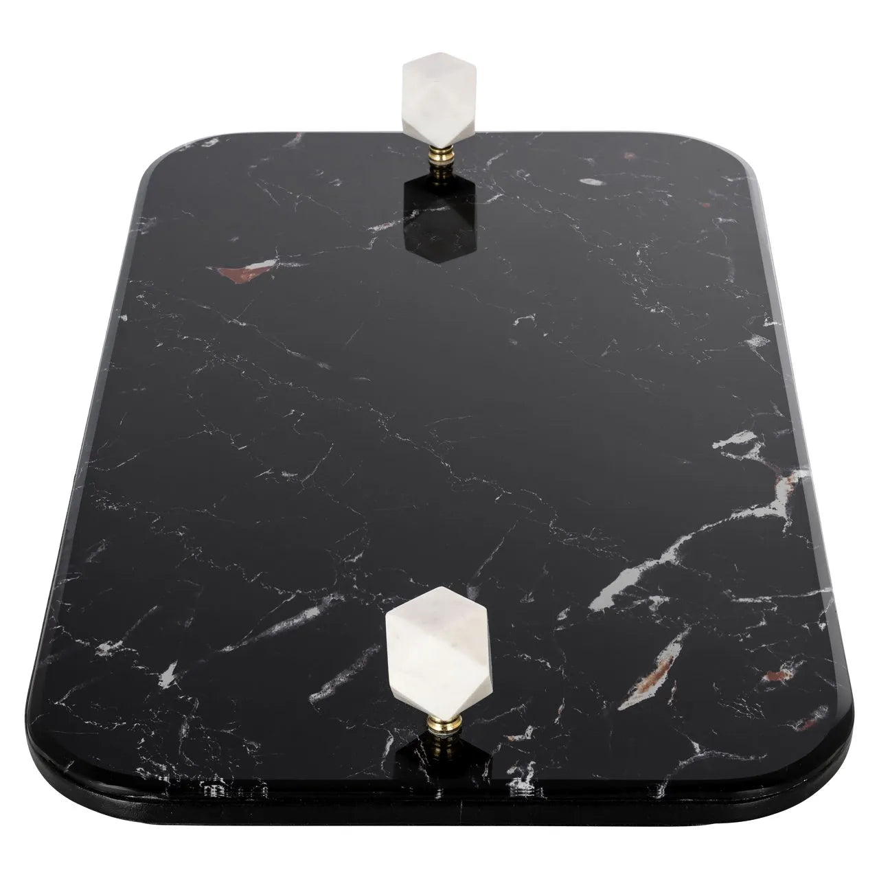 Richmond Interiors Yaya Black Marble Tray