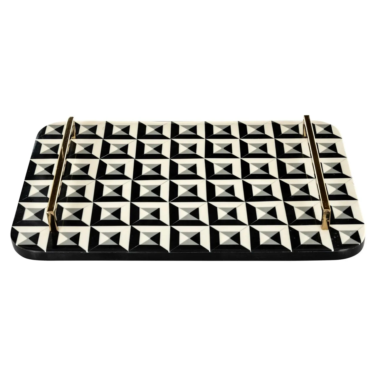 Richmond Interiors Birte Black & White Geometric Tray