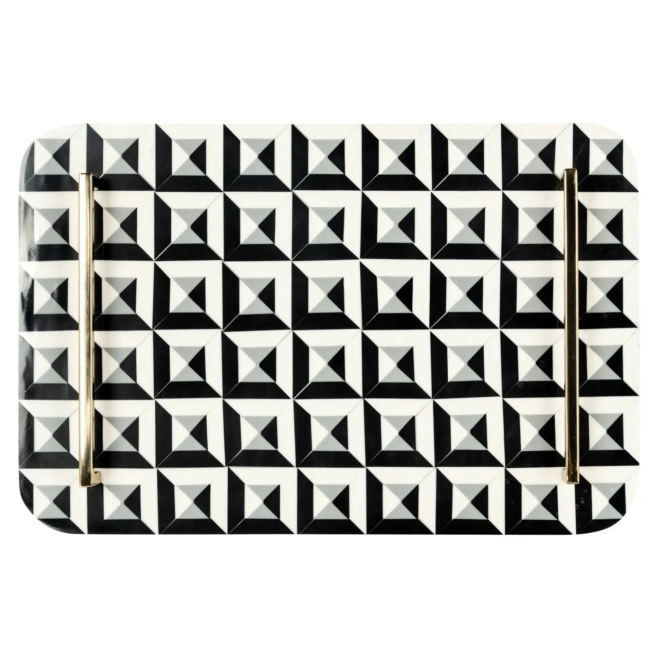 Richmond Interiors Birte Black & White Geometric Tray