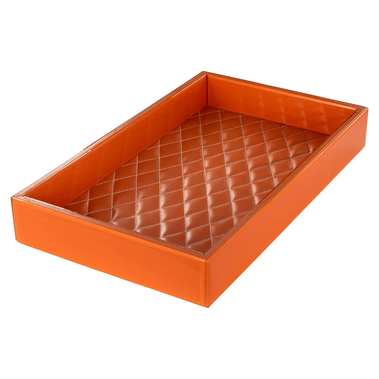 Richmond Interiors Jelissa Orange Leather Tray