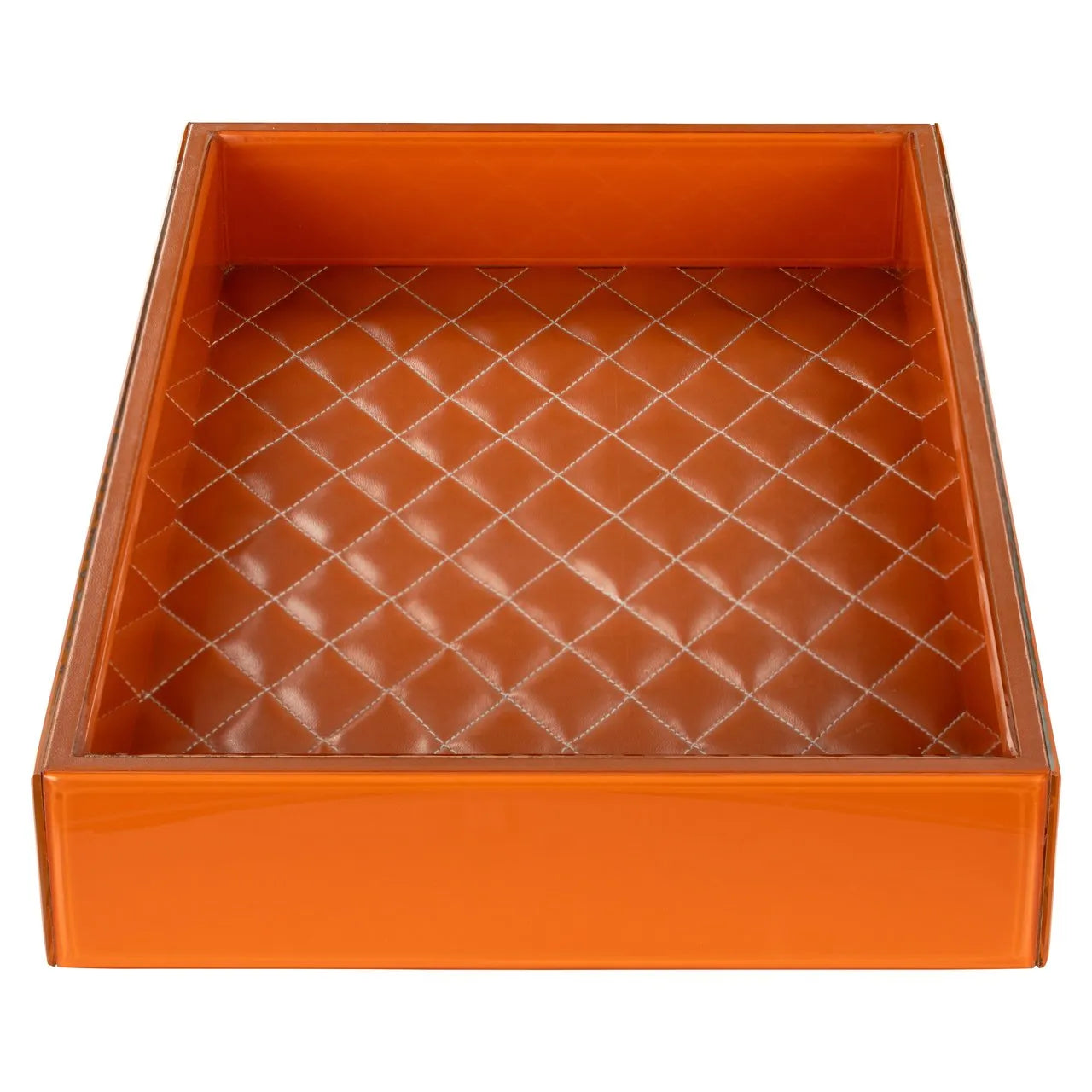 Richmond Interiors Jelissa Orange Leather Tray