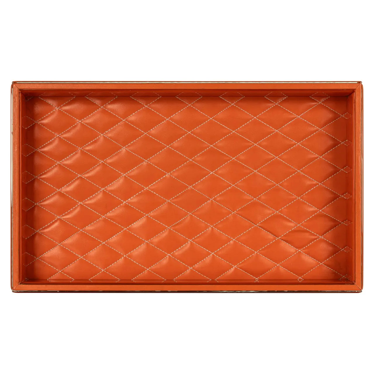Richmond Interiors Jelissa Orange Leather Tray