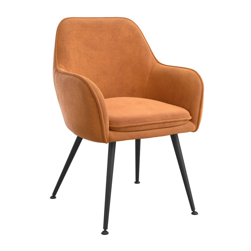 Set of 2 Tara Burnt Rust Dining Chair
