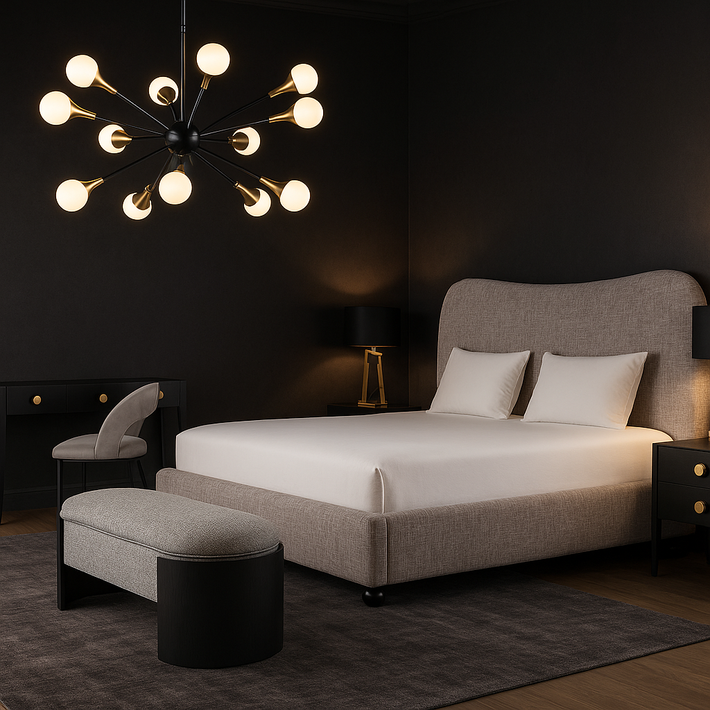 Gamma Pendant Lamp - Black Antique Brass