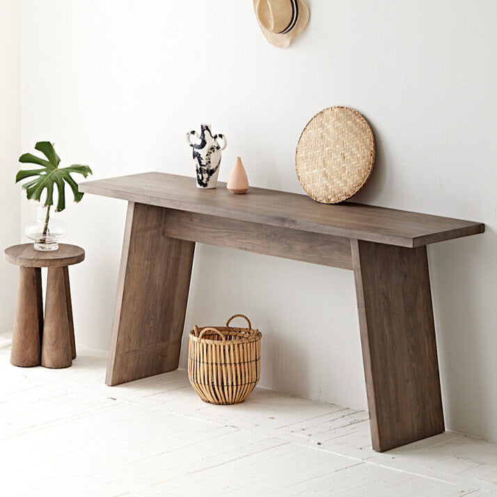 DI Designs Tibberton Solid Wood Carved Console Table