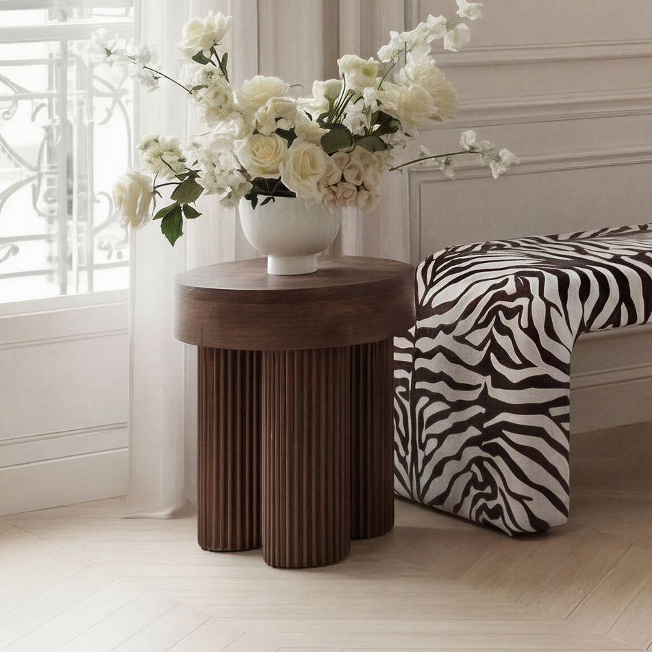 Torio Brown Mango Wood Side Table