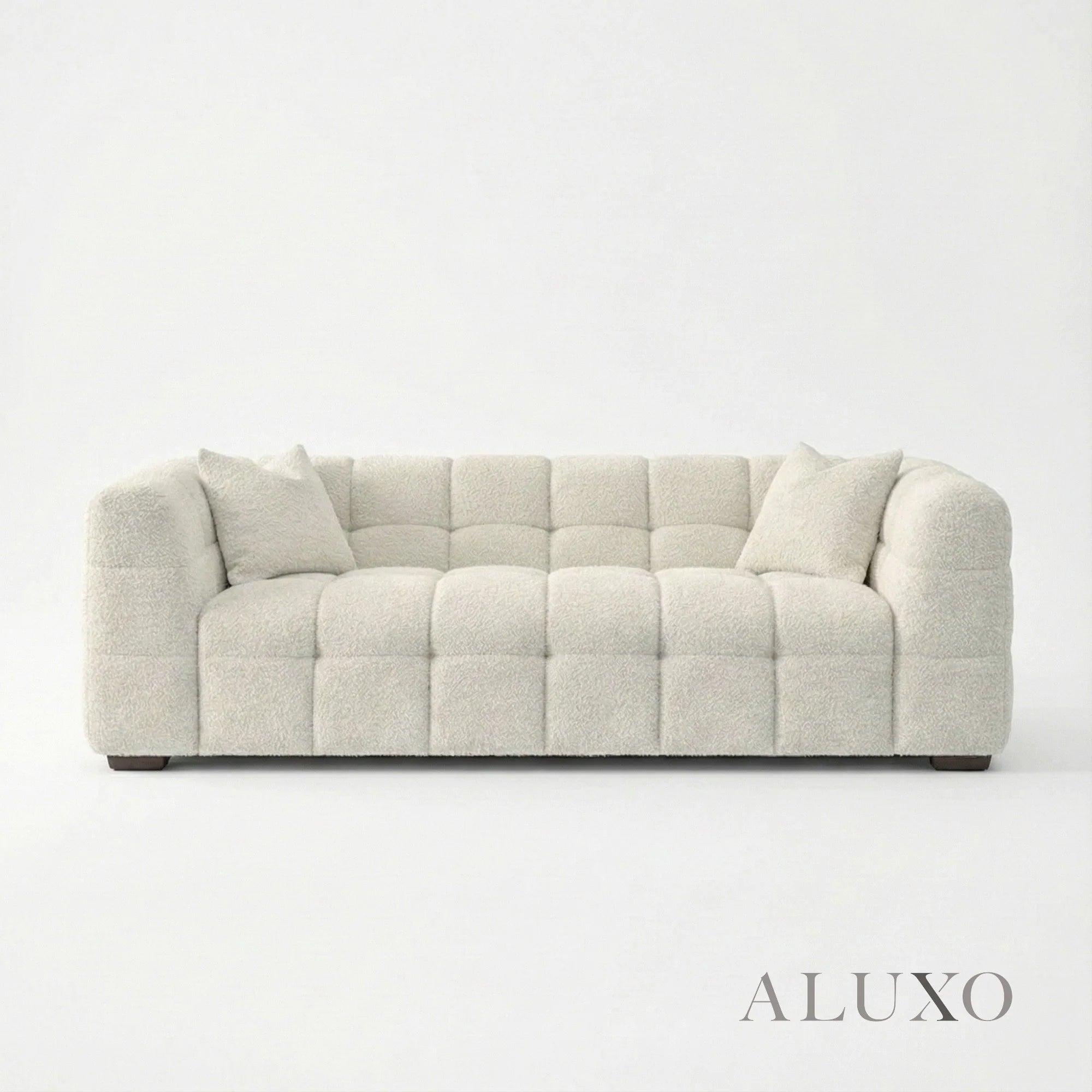 Daito Oatmeal Beige Boucle Sofa | 3 Seater