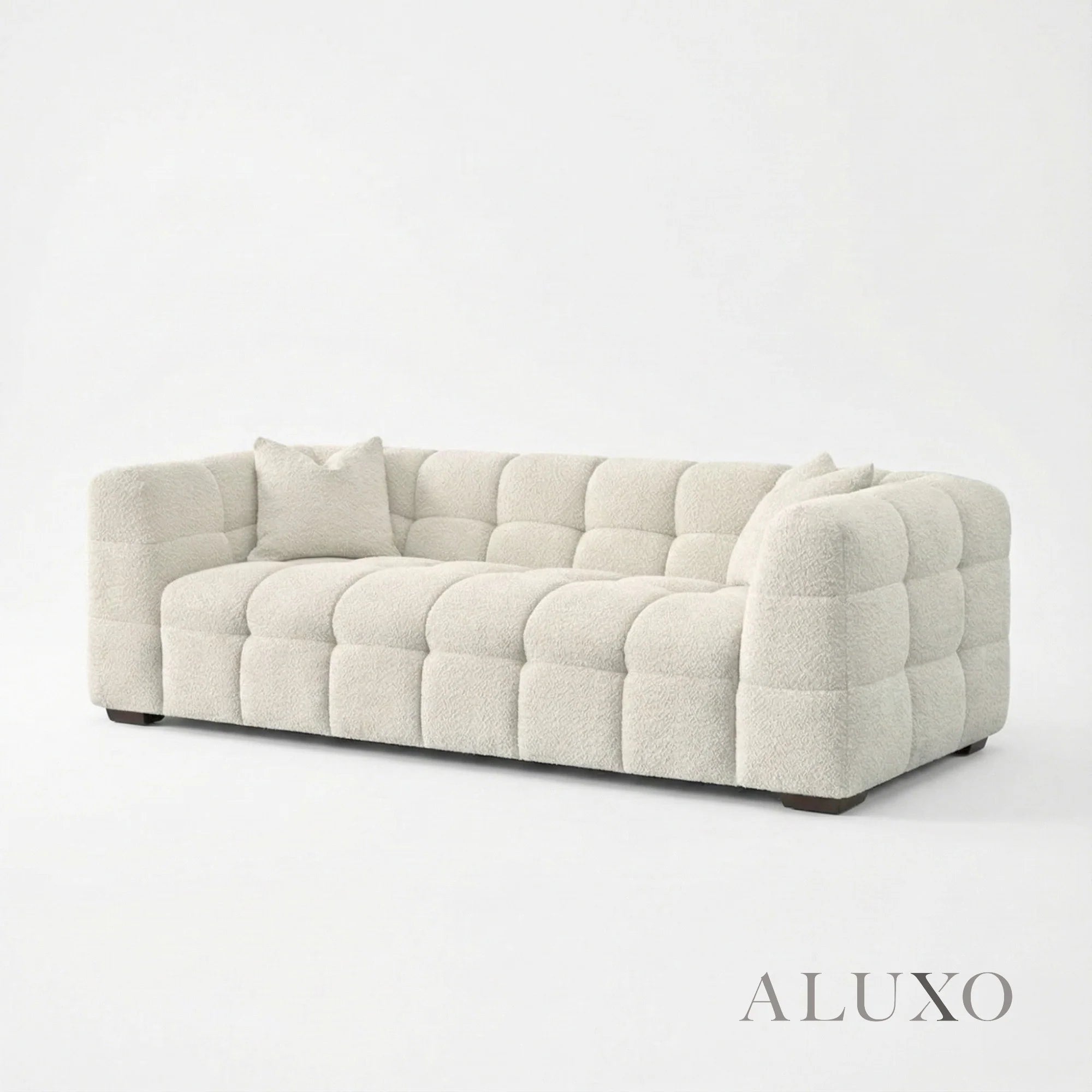 Daito Oatmeal Beige Boucle Sofa | 3 Seater