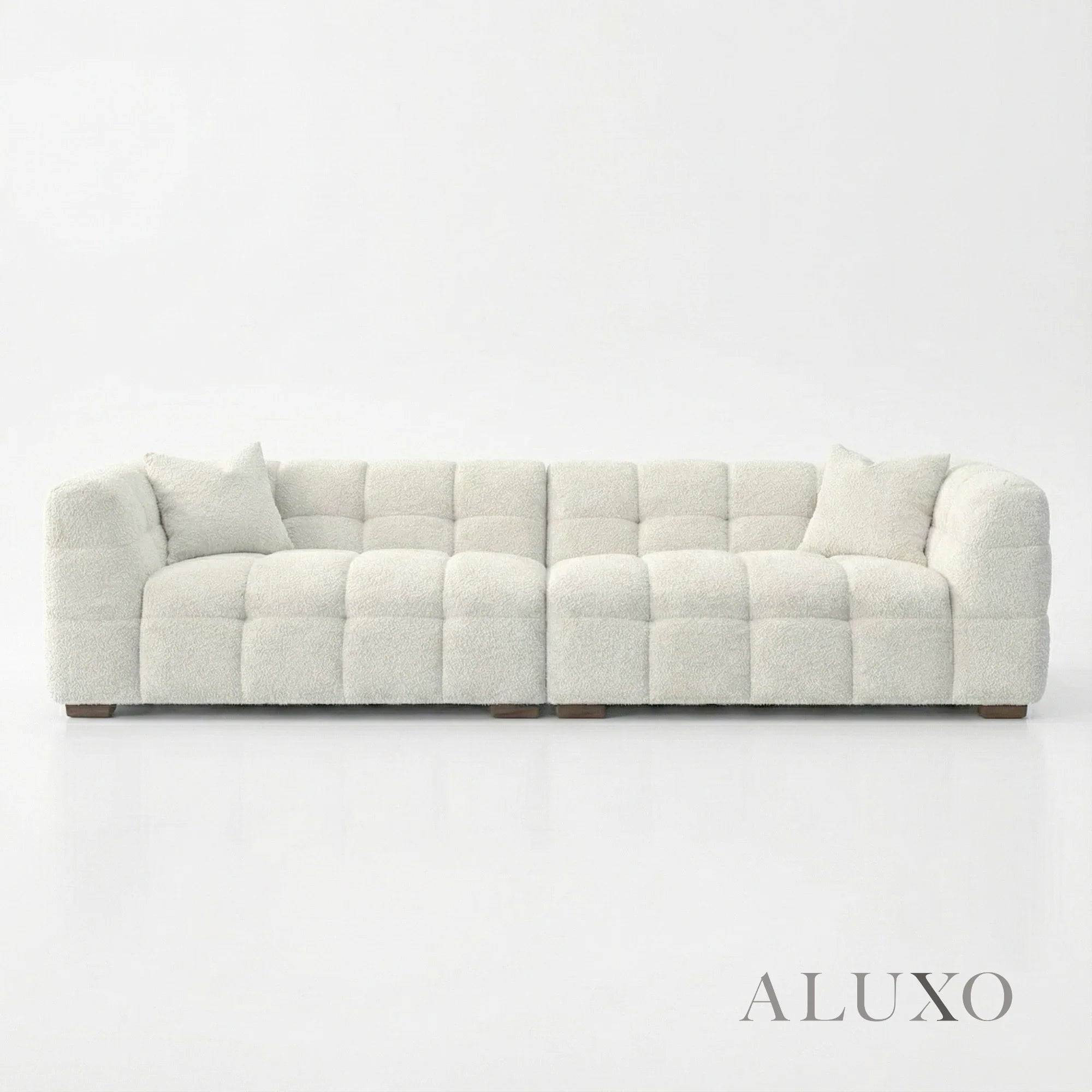 Daito Oatmeal Beige Boucle Sofa | 4 Seater