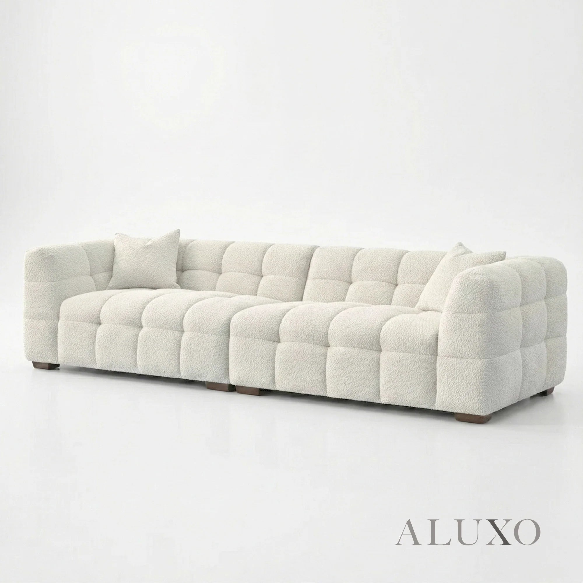 Daito Oatmeal Beige Boucle Sofa | 4 Seater