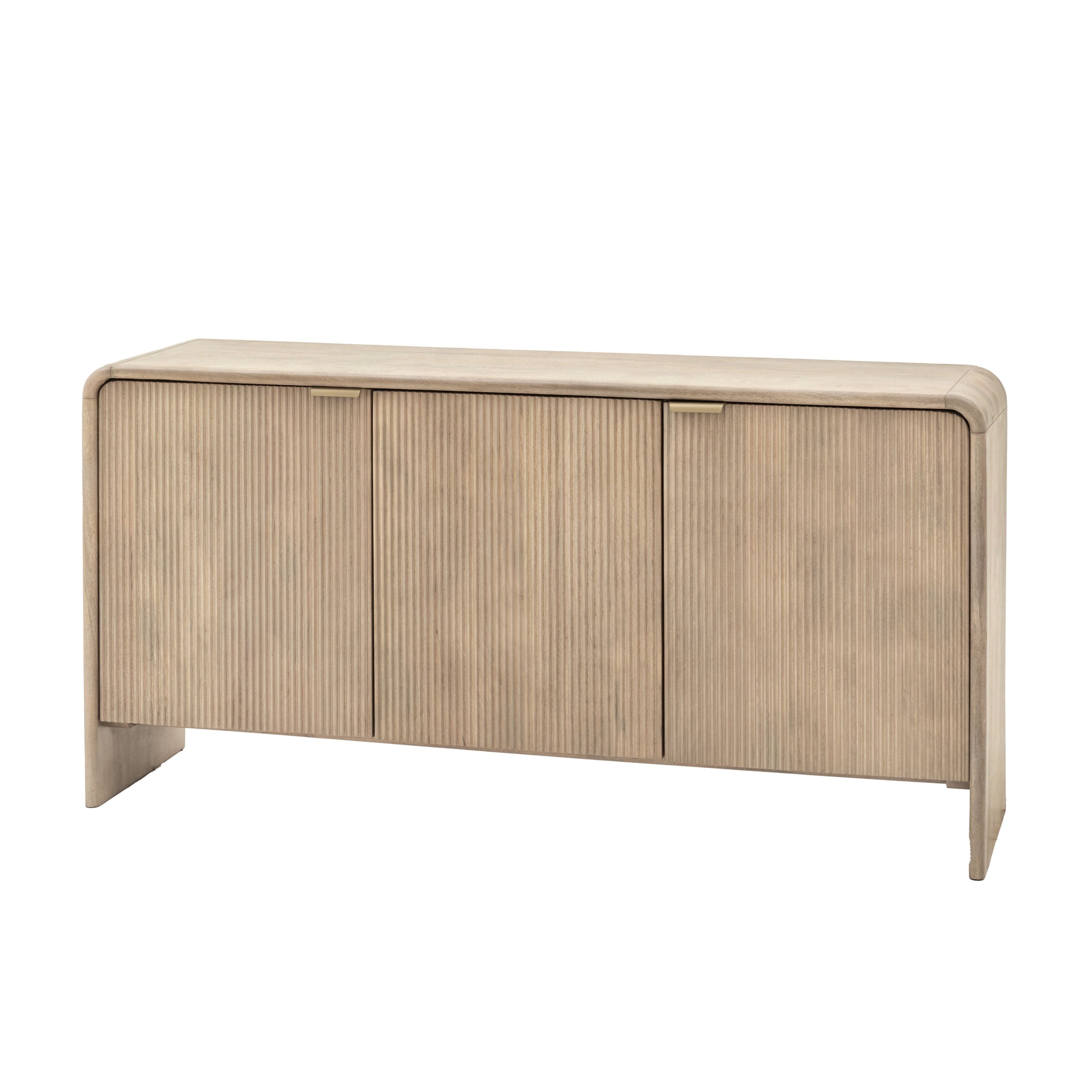 Antrury Natural Mango Wood Curved Sideboard