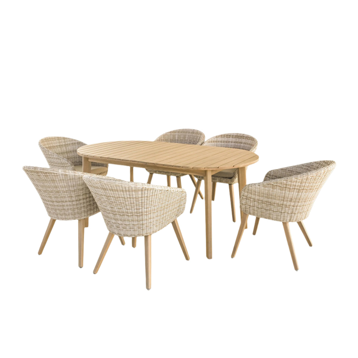 Cabon Outdoor 6 Seater Dining Set