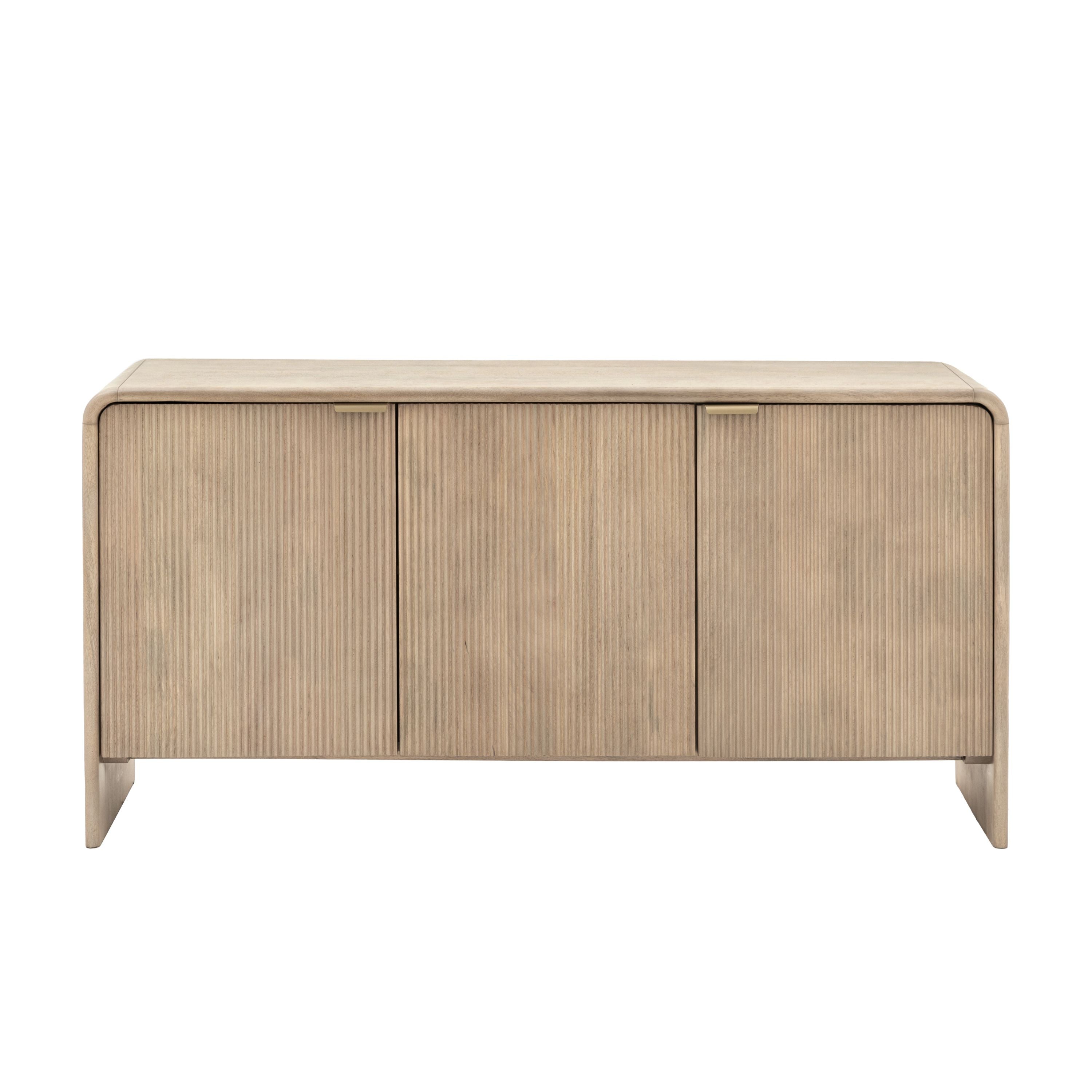 Antrury Natural Mango Wood Curved Sideboard