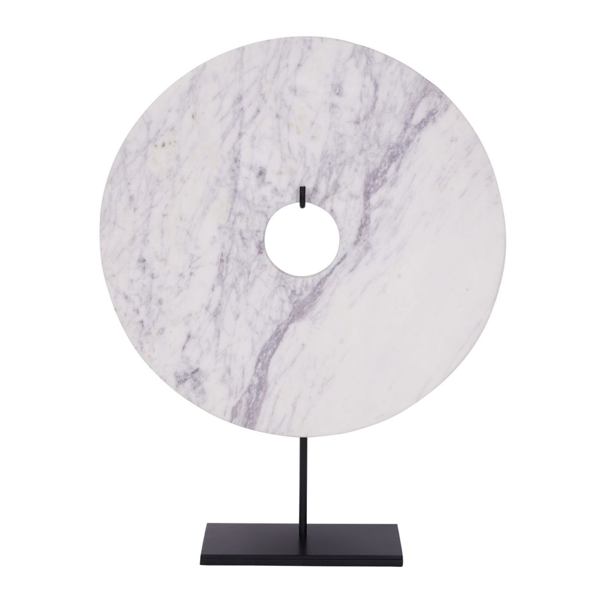 Castello White Marble Disc Ornament