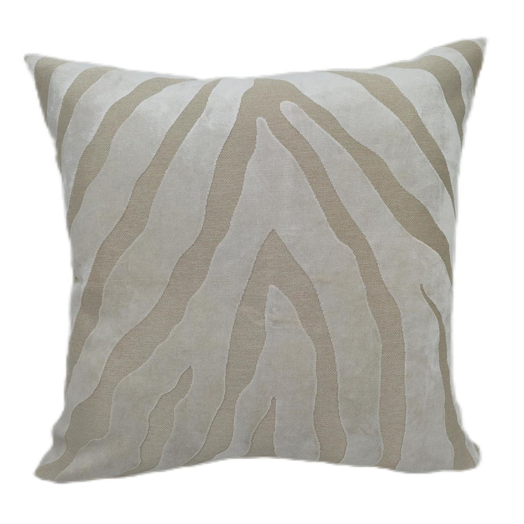 Malini Paul Moneypenny Zebra Velvet Ivory Square Cushion 43x43
