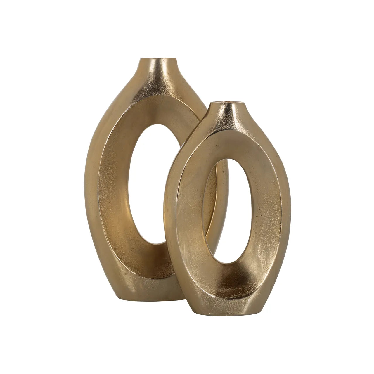 Richmond Interiors Alma Brushed Gold Donut Vase Small