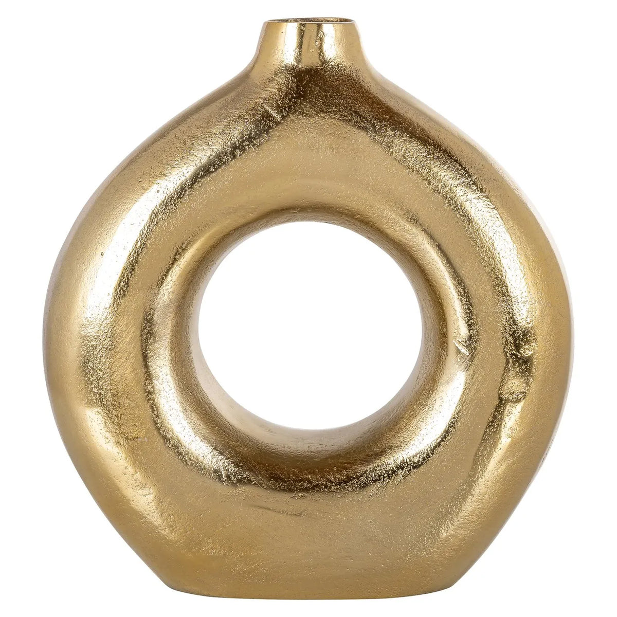 Richmond Interiors Felicia Metallic Gold Donut Vase