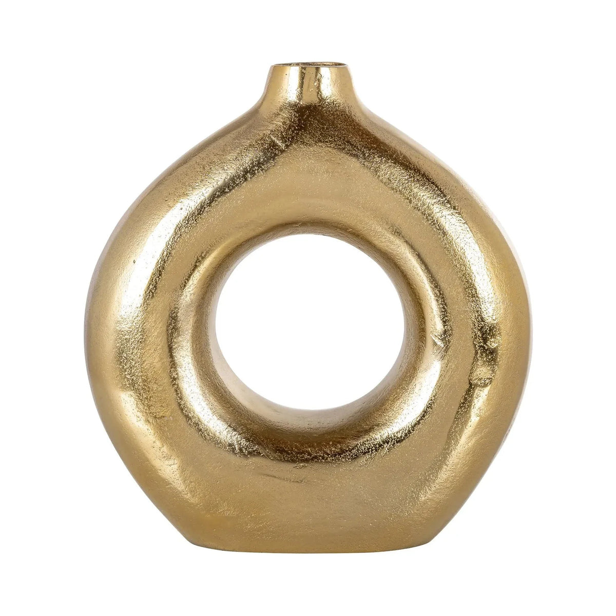 Richmond Interiors Felicia Metallic Gold Donut Vase