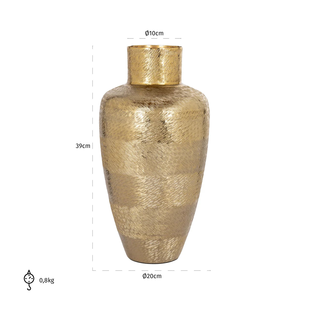 Richmond Interiors Joah Gold Vase Small