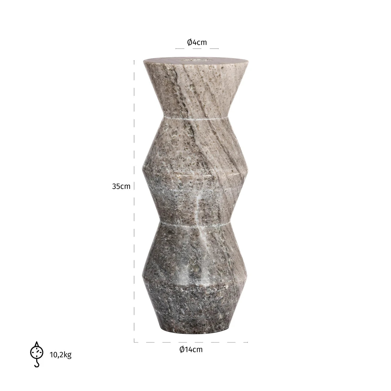 Richmond Interiors Sepp Beige Marble Vase