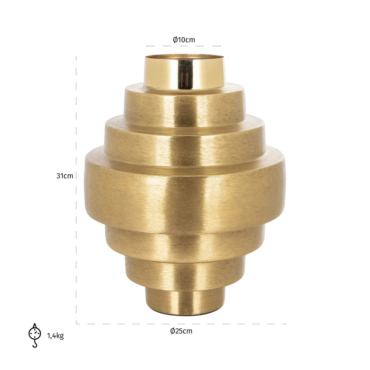 Richmond Interiors Akelei Gold Vase
